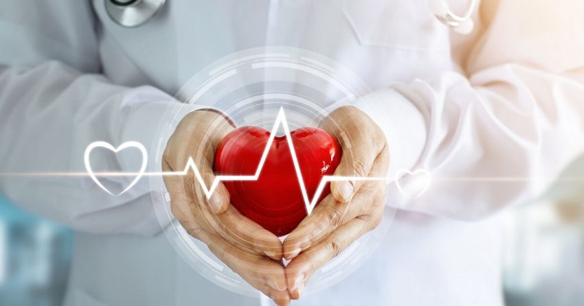 heart attack, doctor holding heart
