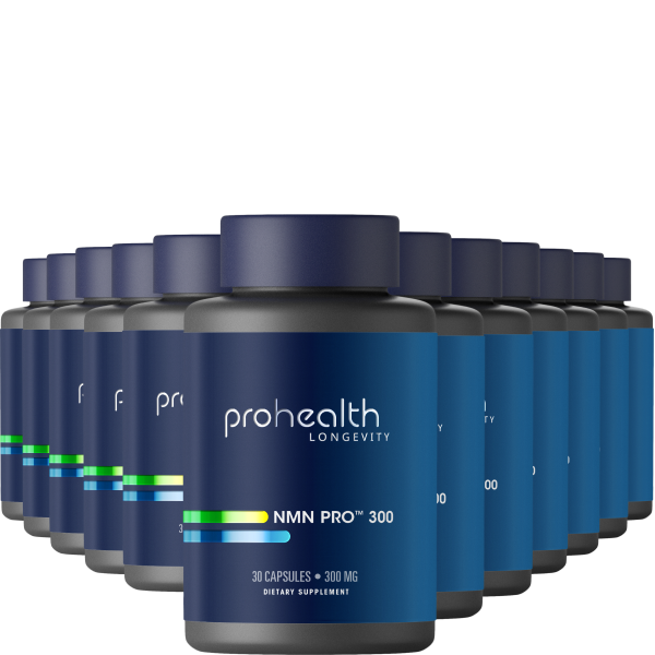 NMN Pro 300™ - Uthever® NMN - 300 mg, 30 capsules 12-Pack Product Image