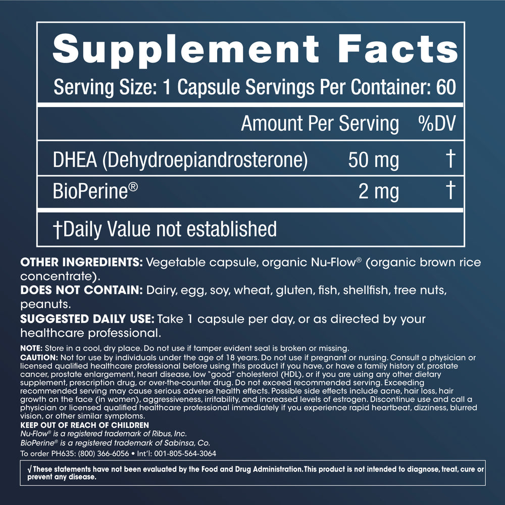 
                  
                    DHEA Supplement Facts and Label Information
                  
                