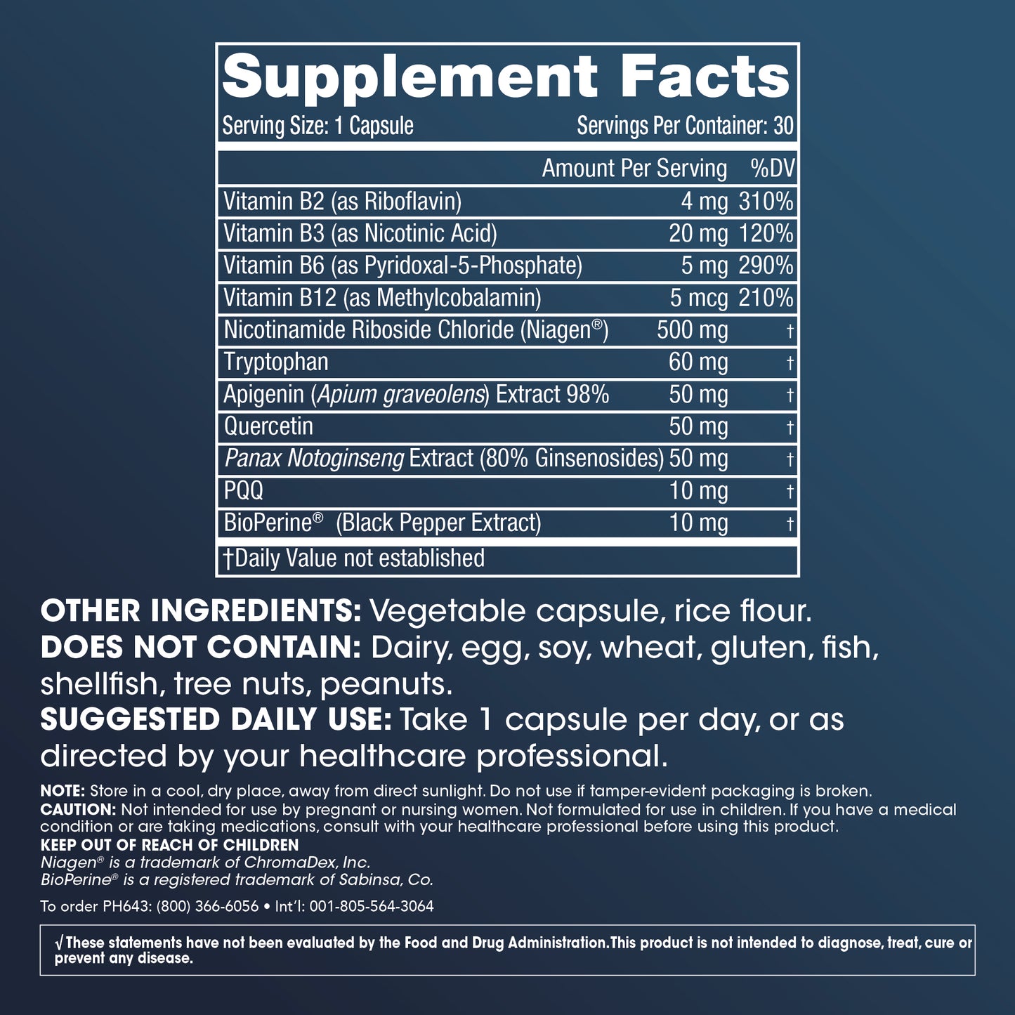 NAD Triple Boost Ultra Supplement Facts and Label Information