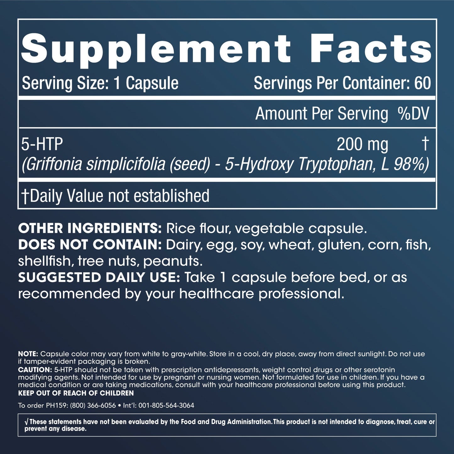
                  
                    5-HTP Extra Strength Supplement Facts and Label Information
                  
                