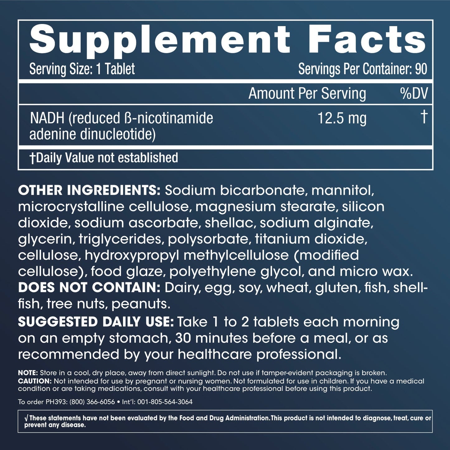 
                  
                    Energy NADH Nicotinamide Adenine Dinucleotide Supplement Facts and Label Information
                  
                