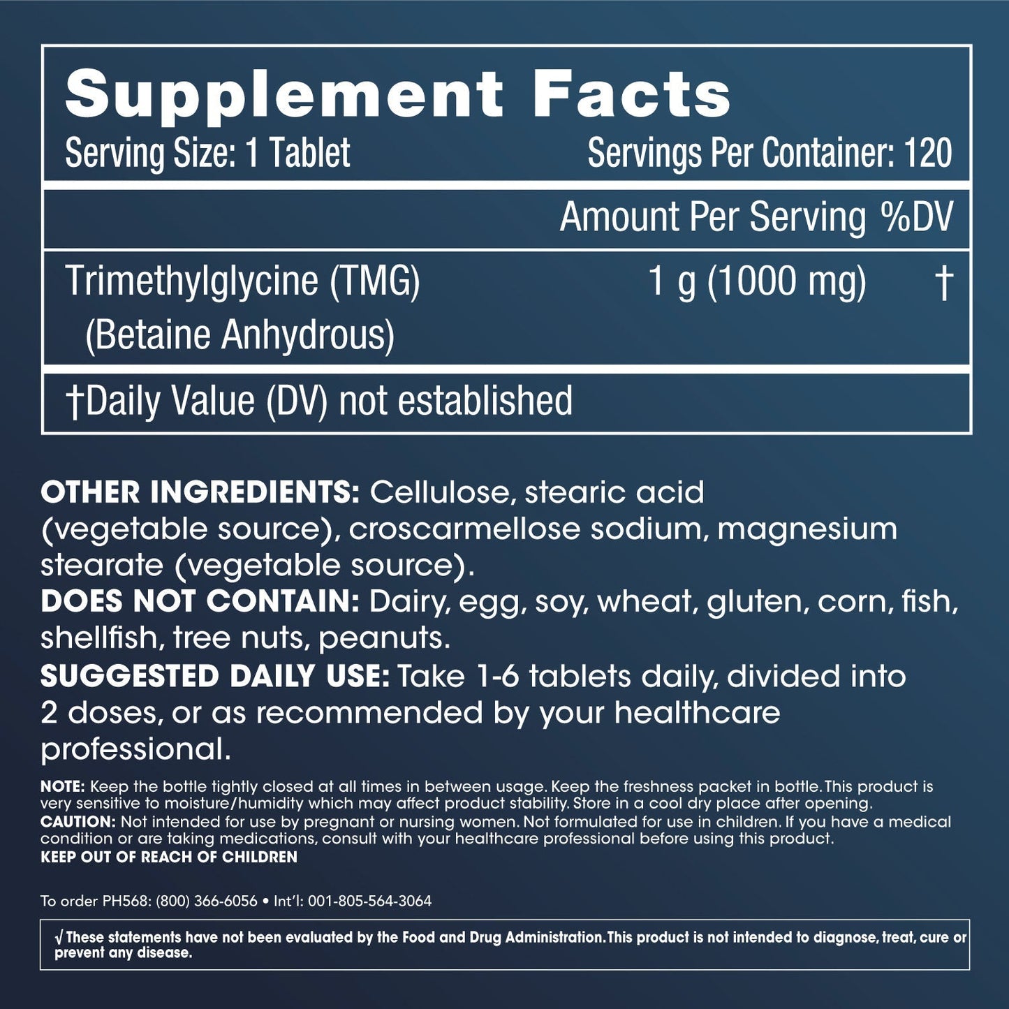 
                  
                    TMG Pro Tablets Supplement Facts and Label Information
                  
                