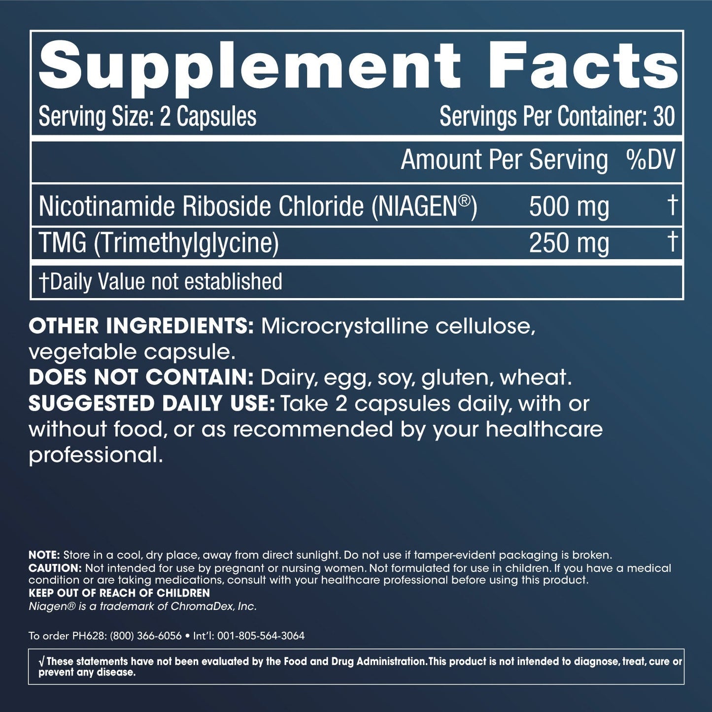 
                  
                    Nicotinamide Riboside Pro 500 Supplement Facts and Label Information
                  
                