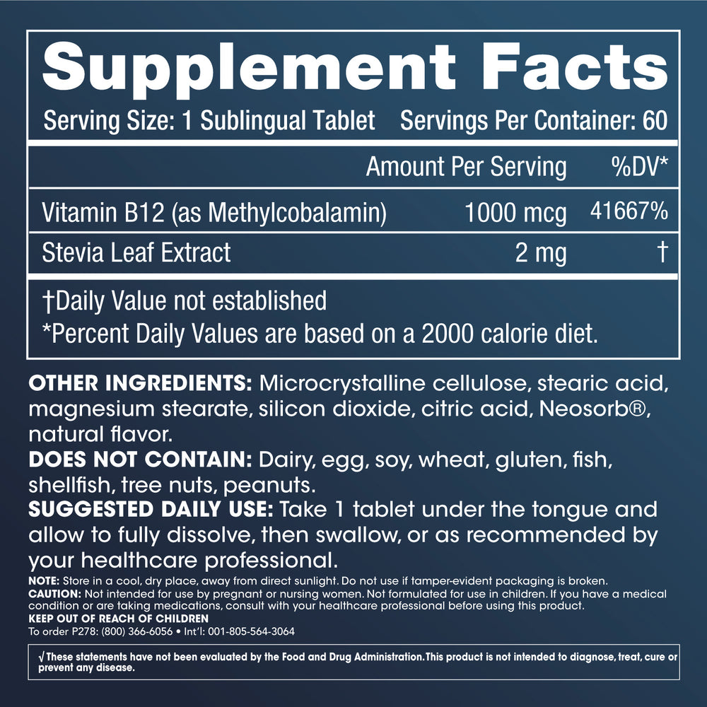 
                  
                    Methyl B-12 Supplement Facts and Label Information
                  
                