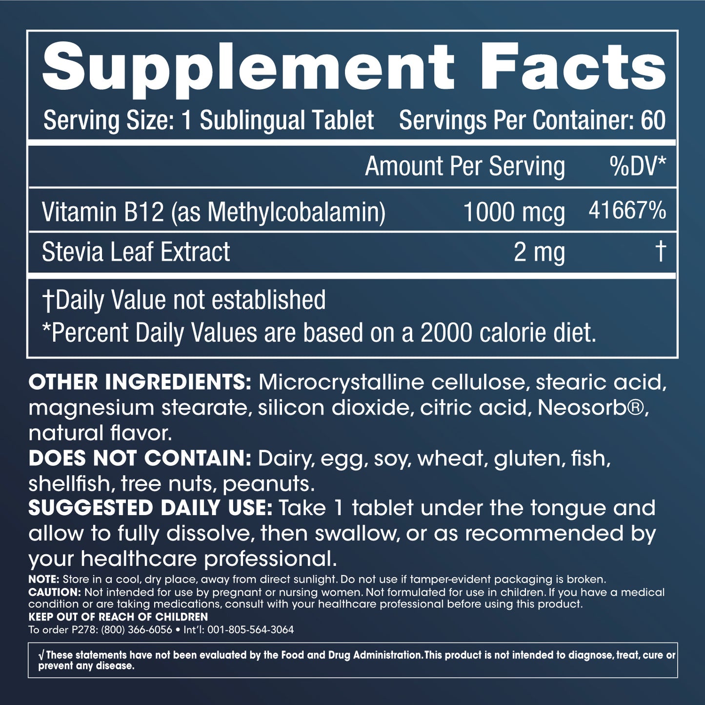 
                  
                    Methyl B-12 Supplement Facts and Label Information
                  
                