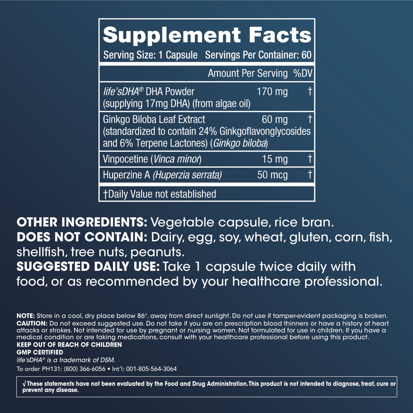 
                  
                    Think Clear Supplement Facts and Label Information
                  
                