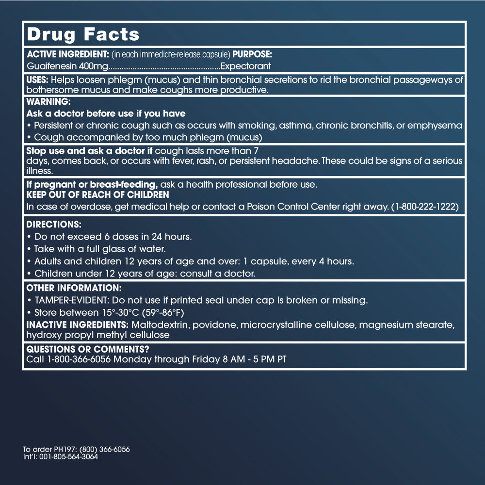 
                  
                    Guaifenesin FA Supplement Facts and Label Information
                  
                