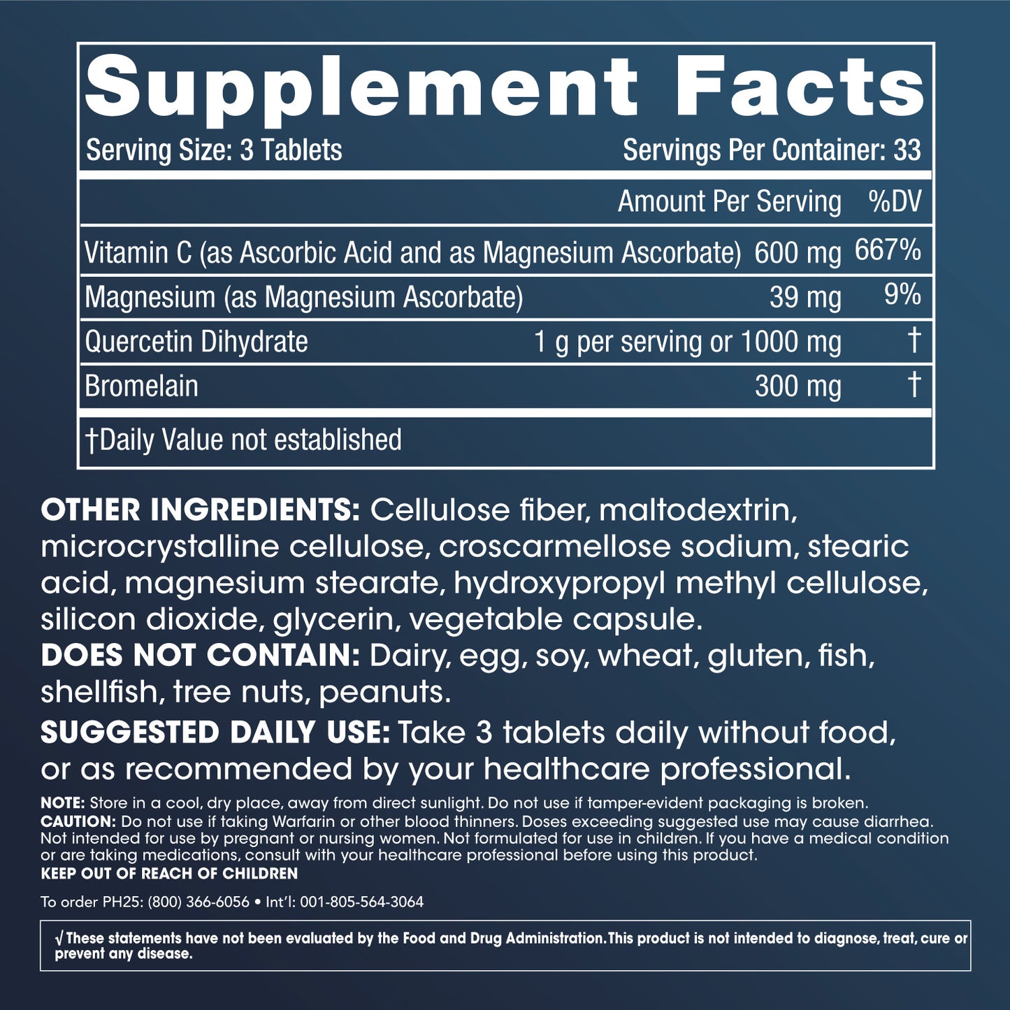 
                  
                    Quercetin / Bromelain Complex - 100 tablets
                  
                