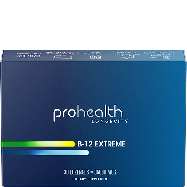 
                  
                    B-12 Extreme™ (35 mg, 30 lozenges) by ProHealth Product Image
                  
                