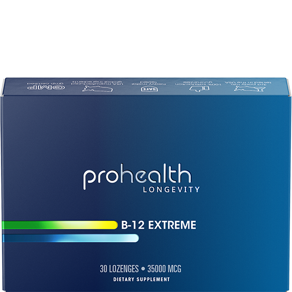 ProHealth的 B-12 Extreme™（35 毫克，30 粒含片）產品圖片