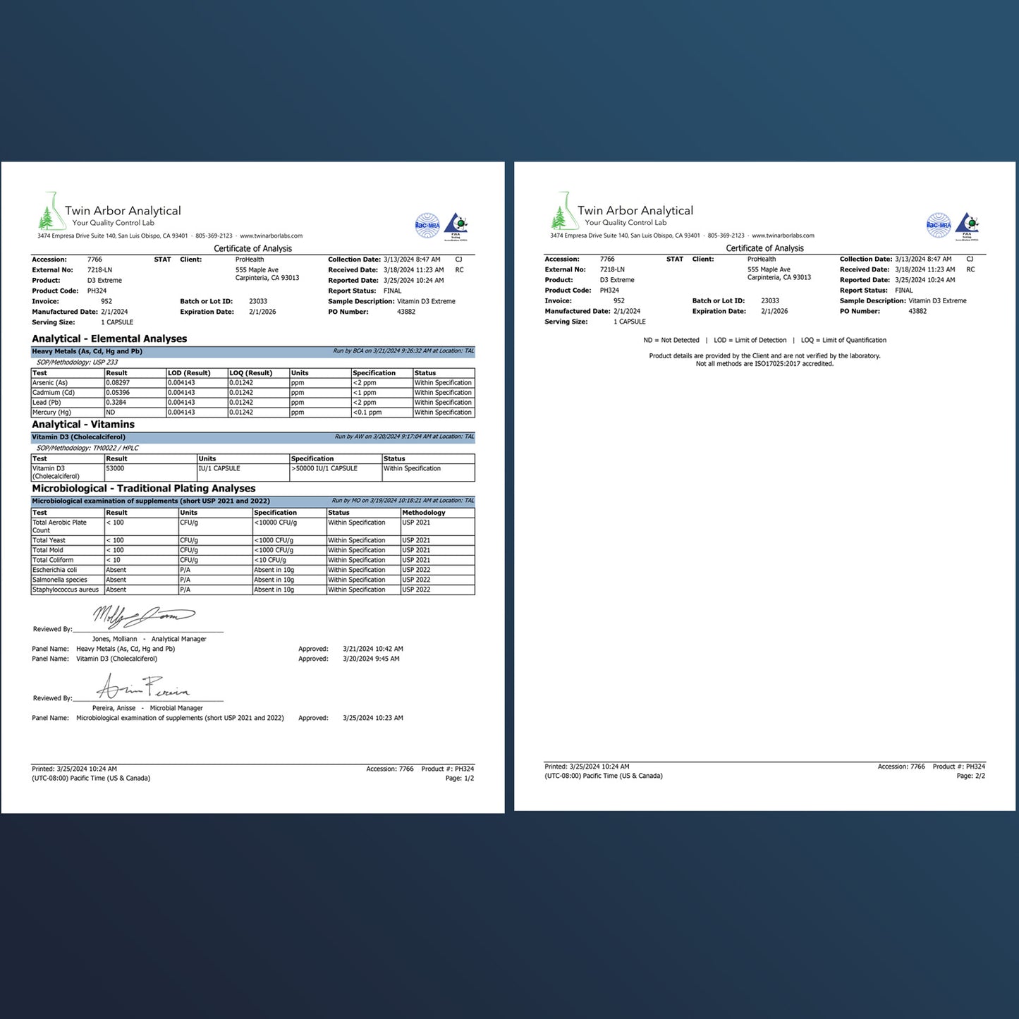 
                  
                    Vitamin D3 Extreme Certificate of Analysis
                  
                