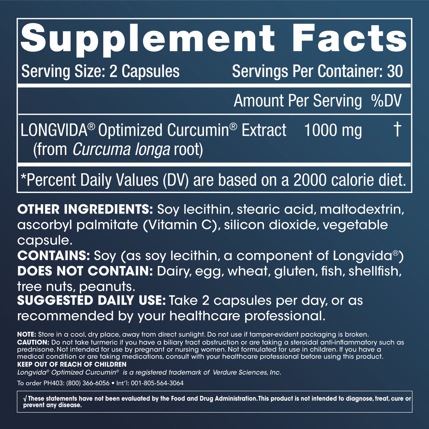 
                  
                    Optimized Curcumin Longvida Supplement Facts and Label Information
                  
                