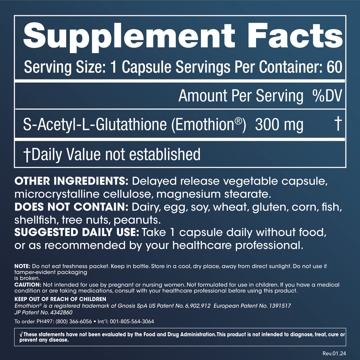 
                  
                    Faits sur le supplément de S-acétyl glutathion et informations sur l'étiquette
                  
                