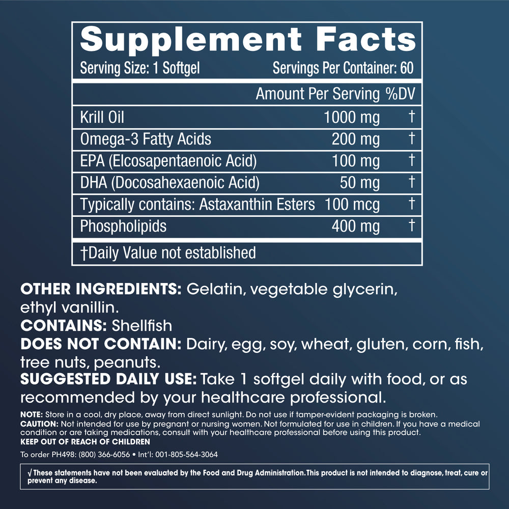 
                  
                    Arctic Select Krill Oil Supplement Facts and Label Information
                  
                