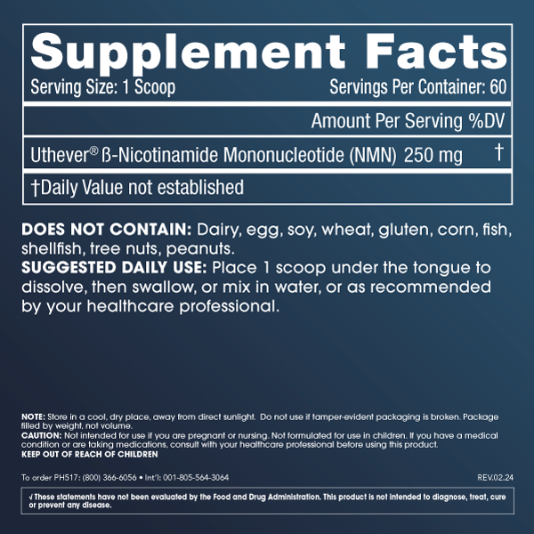 
                  
                    NMN Pro Powder Supplement Facts
                  
                