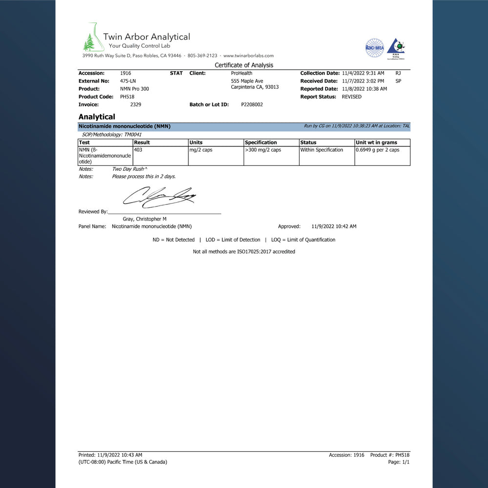 
                  
                    NMN Pro Uthever NMN Bundle Certificate of Analysis
                  
                