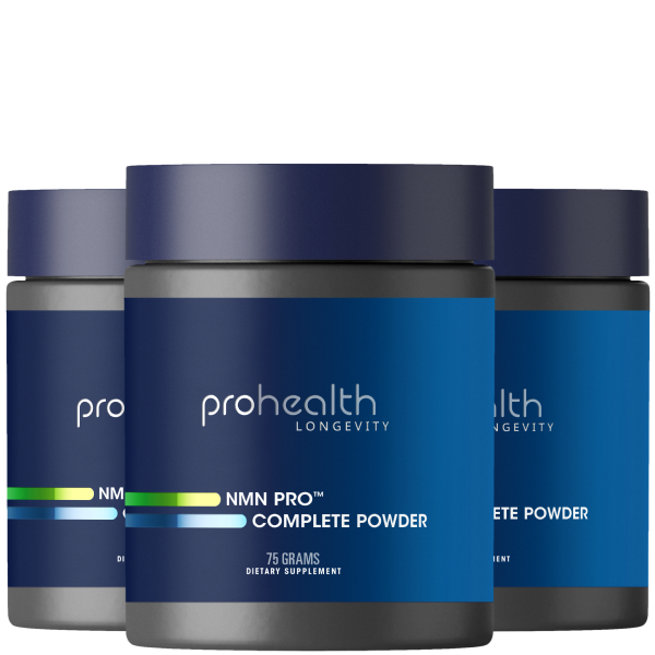 NMN Pro™ Complete NMN, Trans-Resveratrol, TMG 75 grams 3-Pack Product Image