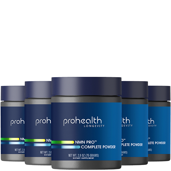 NMN Pro™ Complete NMN, Trans-Resveratrol, TMG 75 grams 6-Pack Product Image