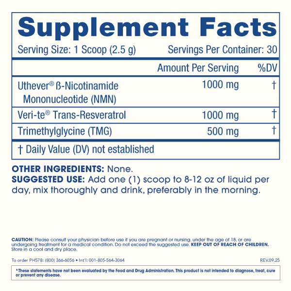 NMN Pro Complete Supplement Facts and Label Information