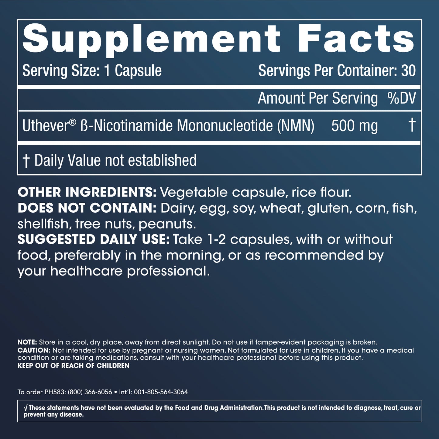 
                  
                    Informations sur le supplément NMN Pro 500 et informations sur l'étiquette
                  
                