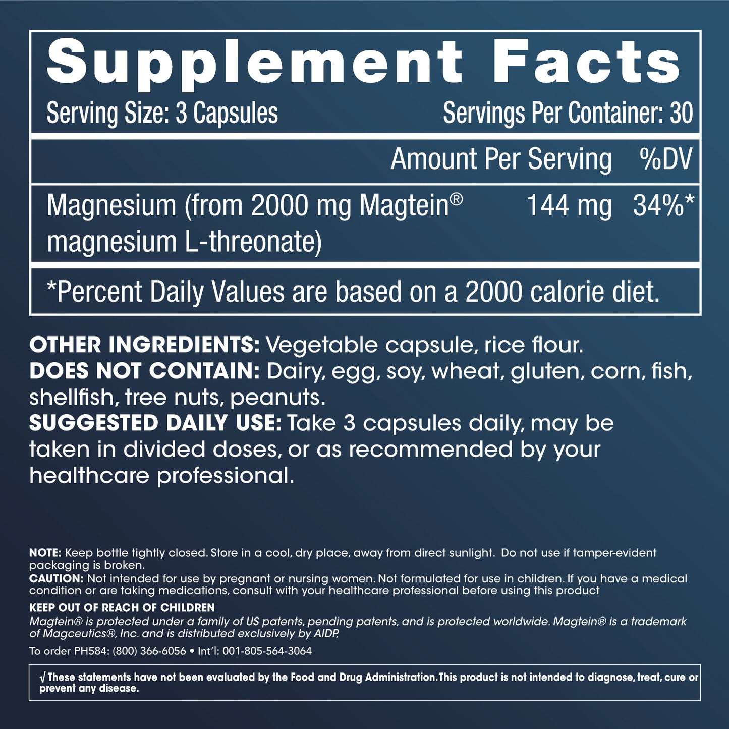 
                  
                    Brain-Mag Pro Magnesium L-Threonate Supplement Facts and Label Information
                  
                