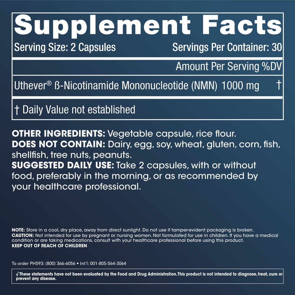 
                  
                    NMN Pro 1000 Supplement Facts and Label Information
                  
                