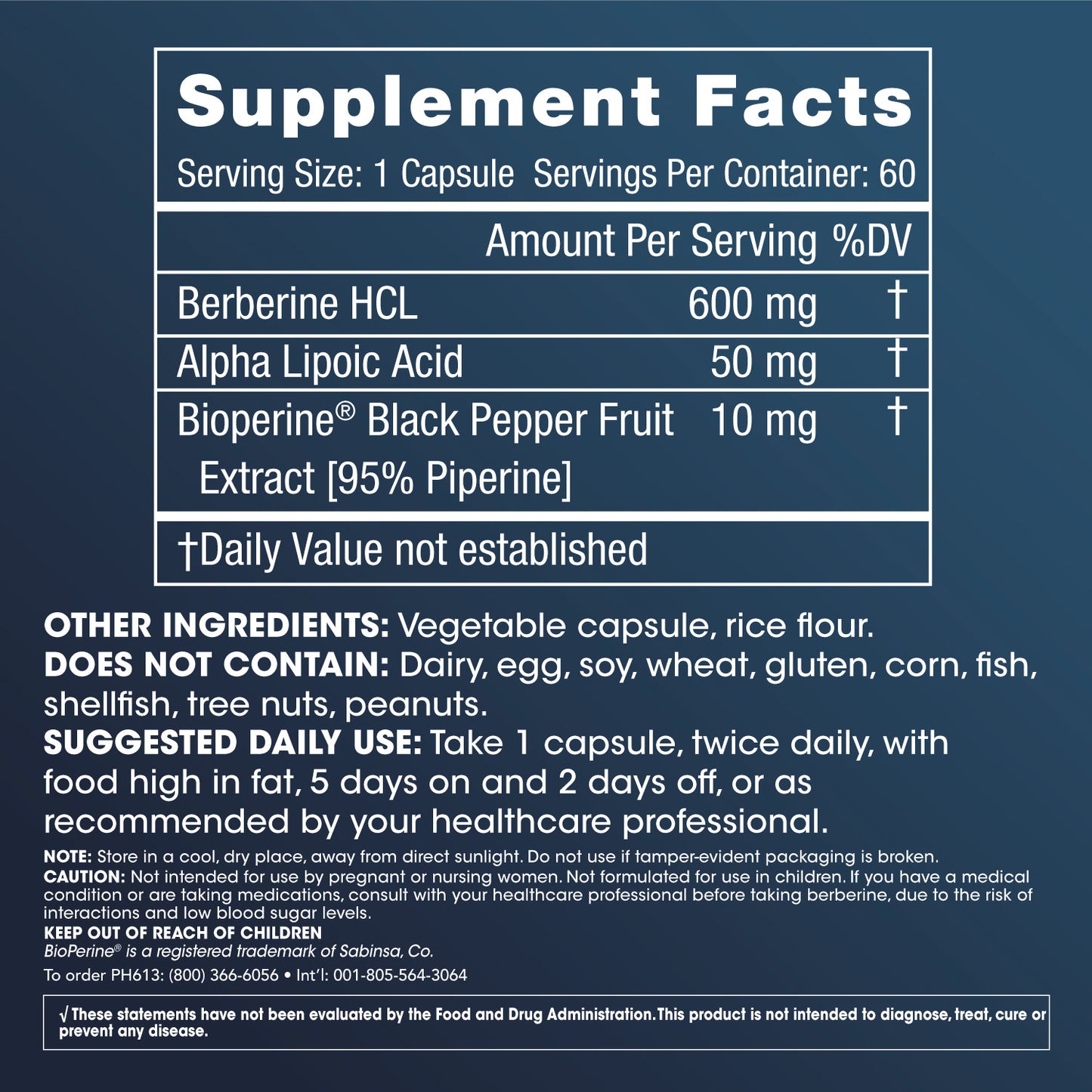 
                  
                    Berberine Pro Supplement Facts and Label Information
                  
                