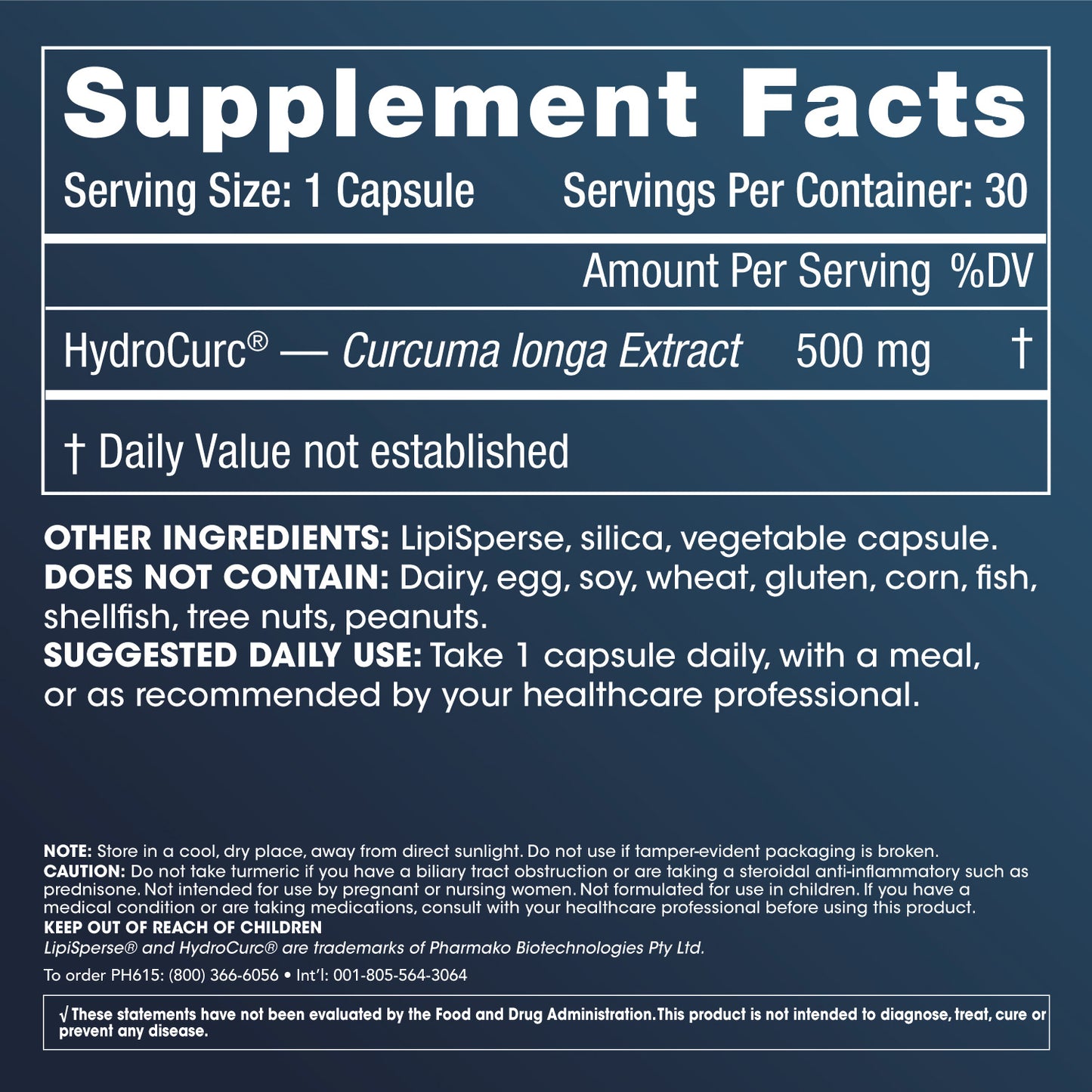 
                  
                    Faits sur le supplément HydroCurc et informations sur l'étiquette
                  
                