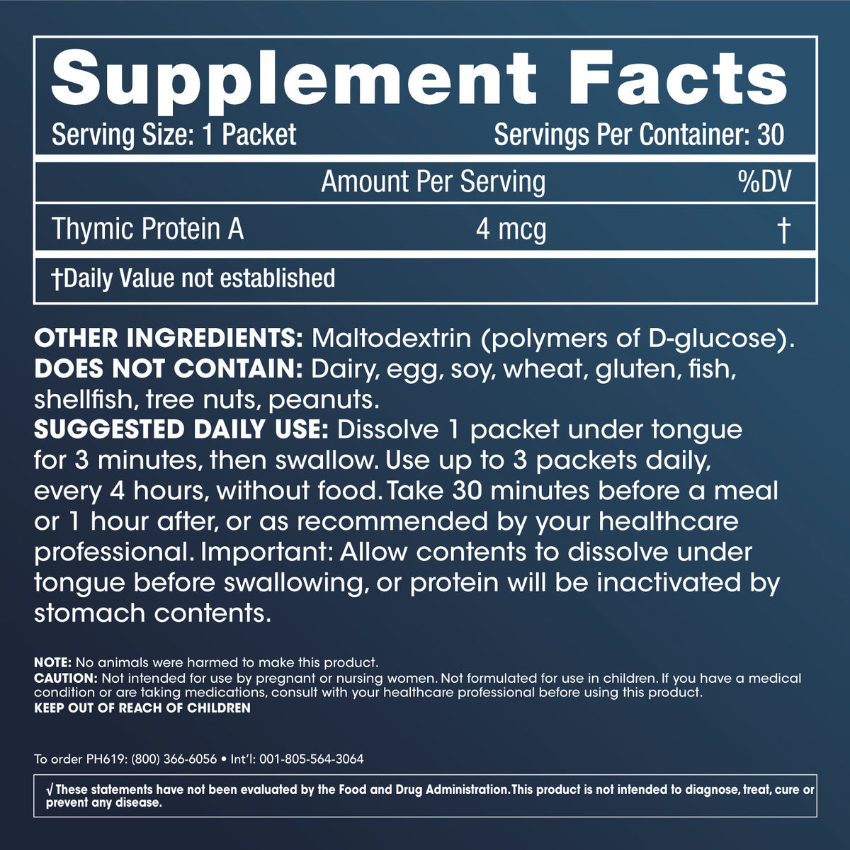 ThymusPro Thymic Protein A 4 mcg, 30 packets