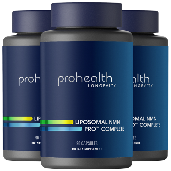 Liposomal NMN Pro Complete™ - Lipo Uthever® NMN, Trans-Resveratrol, TMG, 90 capsules - 3-Pack