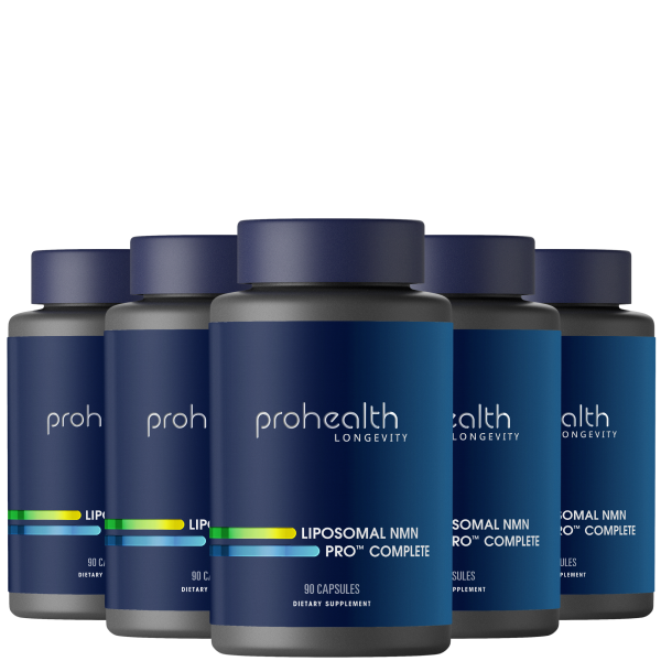 Liposomal NMN Pro Complete™  NMN, Trans-Resveratrol, TMG, 90 capsules 6-Pack Product Image