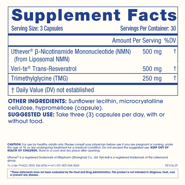 
                  
                    Liposomal NMN Pro Complete Supplement Facts and Label Information
                  
                