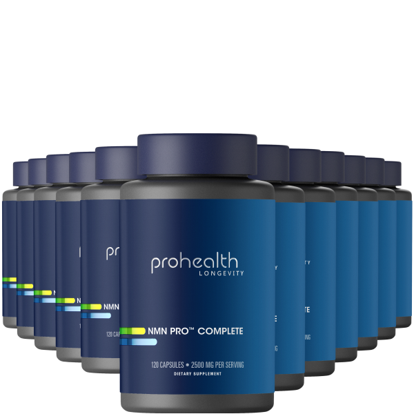 NMN Pro™ Complete Capsules - 120 Capsules 12-Pack Product Image