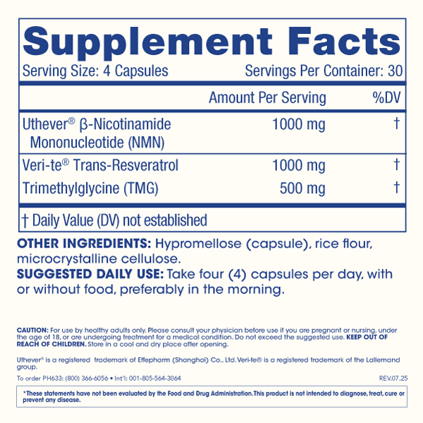 
                  
                    NMN Pro Complete Capsules Supplement Facts and Label Information
                  
                