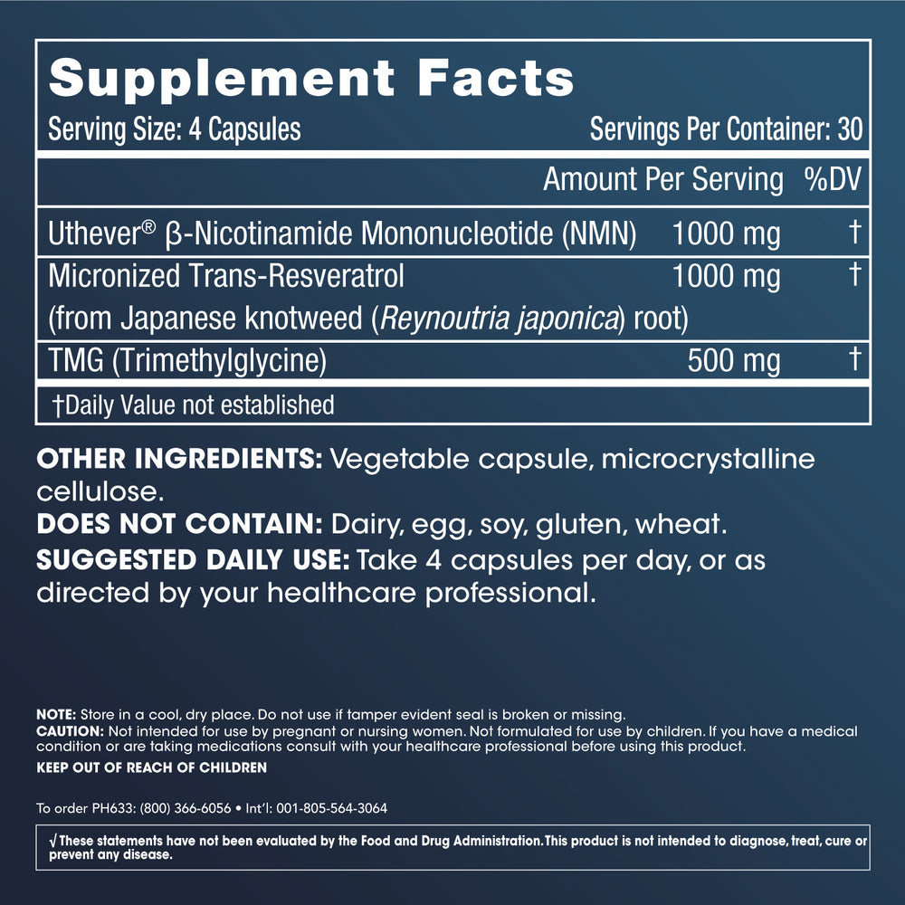 
                  
                    NMN Pro Complete Capsules Supplement Facts and Label Information
                  
                