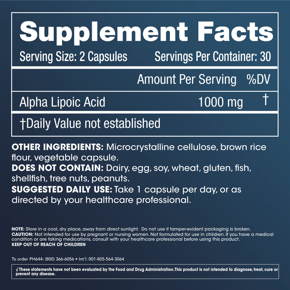
                  
                    Alpha Lipoic Acid Supplement Facts and Label Information
                  
                