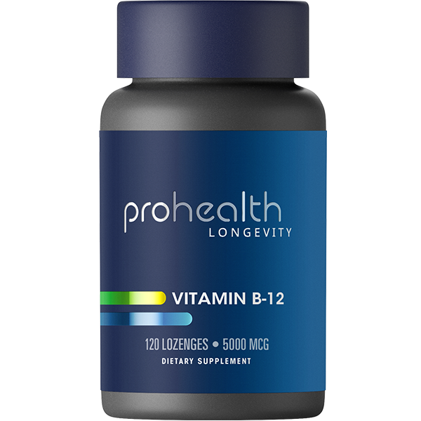 Vitamin B-12 - 5000 mcg, 120 lozenges | ProHealth Vitamin B-12 - 5000 mcg, 120 lozenges | ProHealth