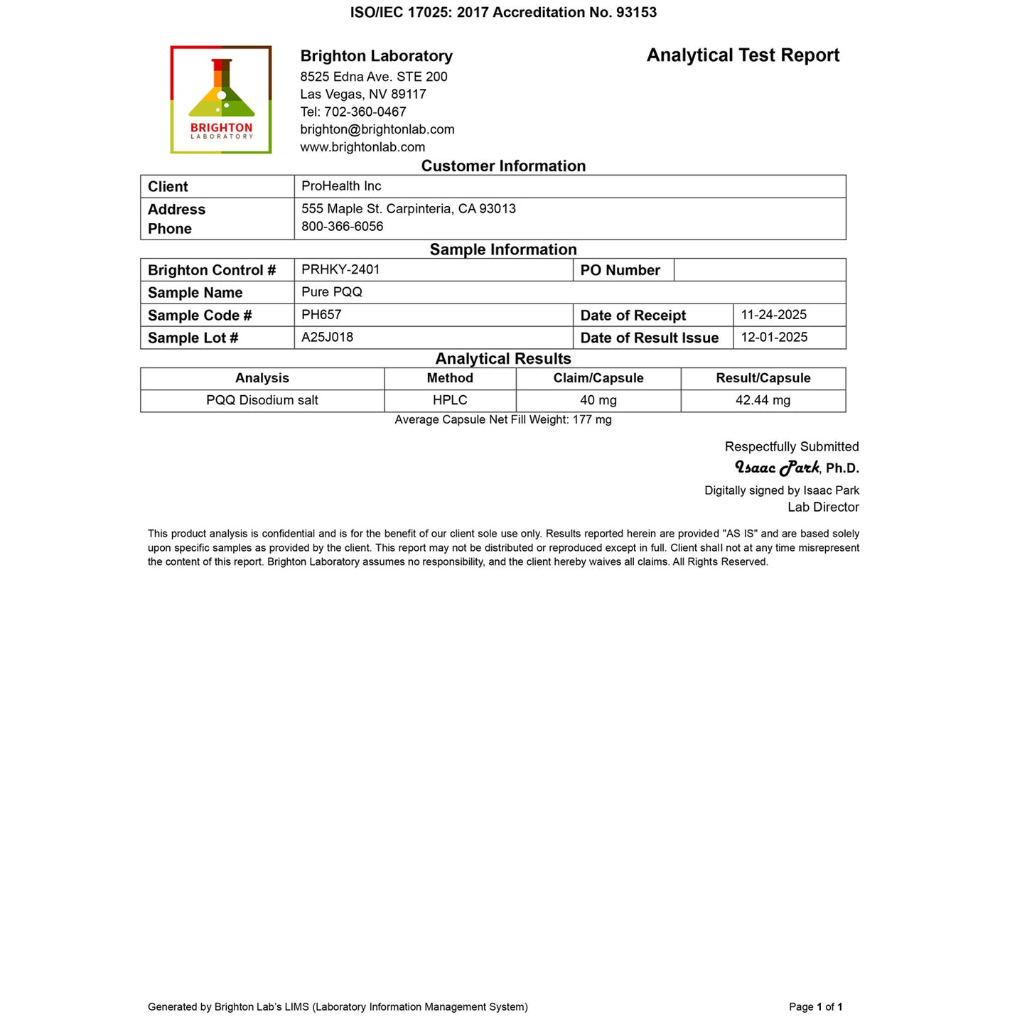 
                  
                    Pure PQQ - 40 mg, 30 capsules
                  
                
