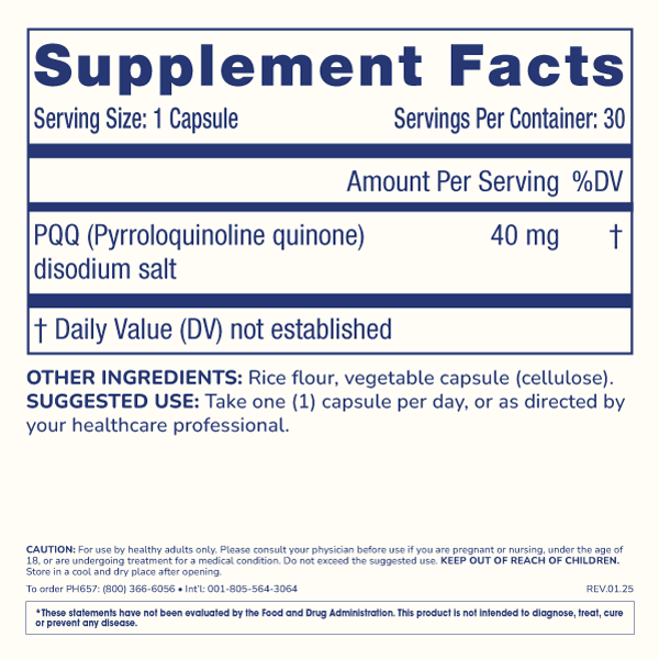 
                  
                    Pure PQQ Supplement Facts and Label Information
                  
                
