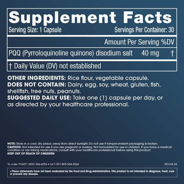 
                  
                    Pure PQQ Supplement Facts and Label Information
                  
                