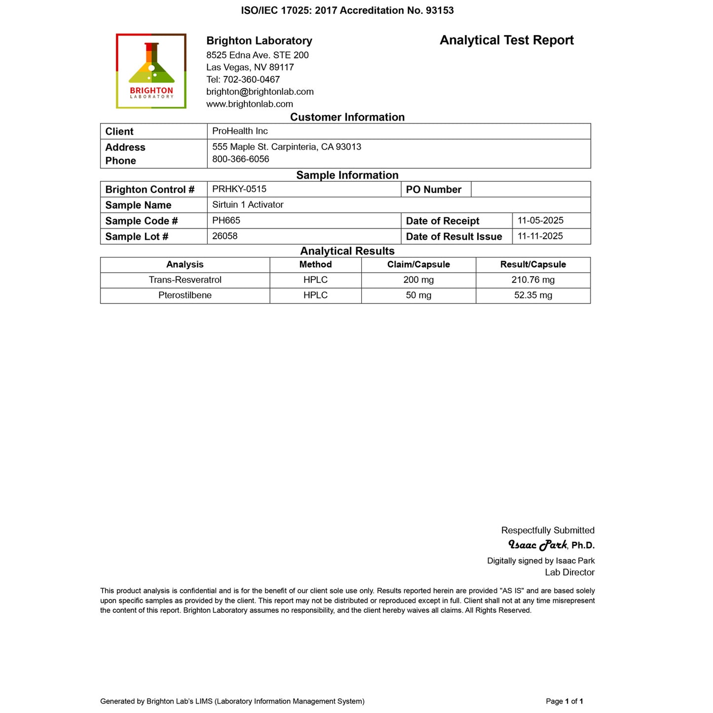 
                  
                    Sirtuin 1 Activator Certificate of Analysis
                  
                