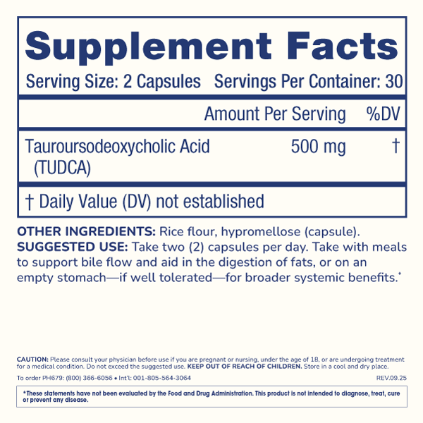 
                  
                    Pure TUDCA Supplement Facts and Label Information
                  
                
