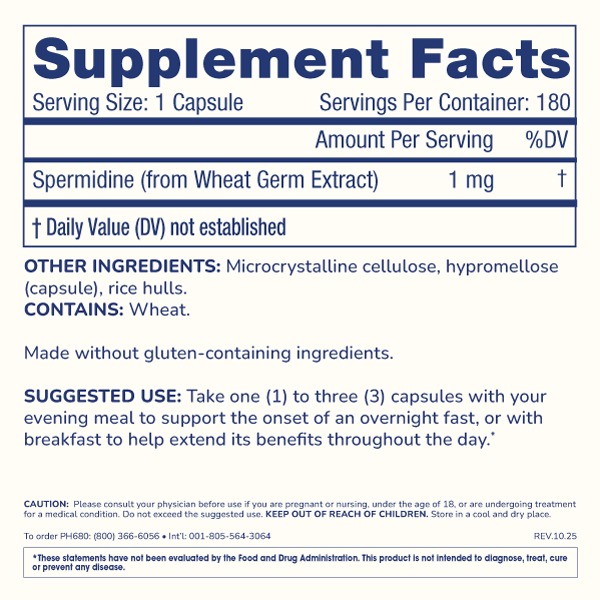 
                  
                    Pure Spermidine Supplement Facts and Label Information
                  
                