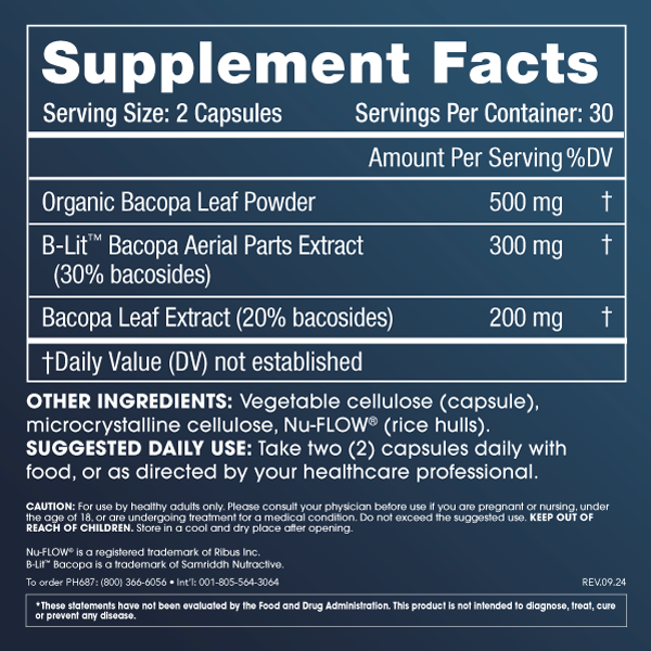
                  
                    Full Spectrum Bacopa - 60 capsules
                  
                