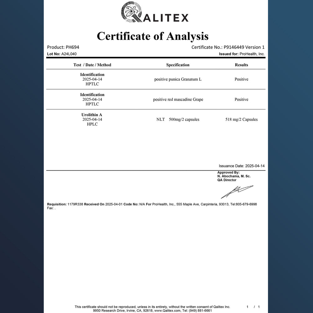 
                  
                    Full Spectrum Urolithin A Certificate of Anylysis
                  
                