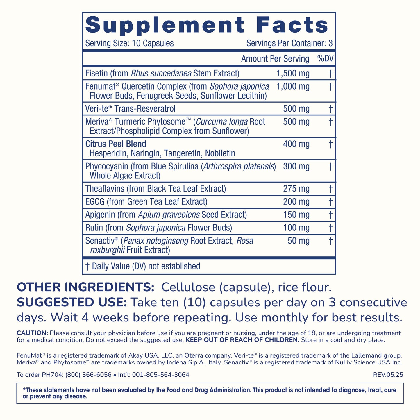 
                  
                    Rapid Reset Multi Senolytic supplement facts image
                  
                