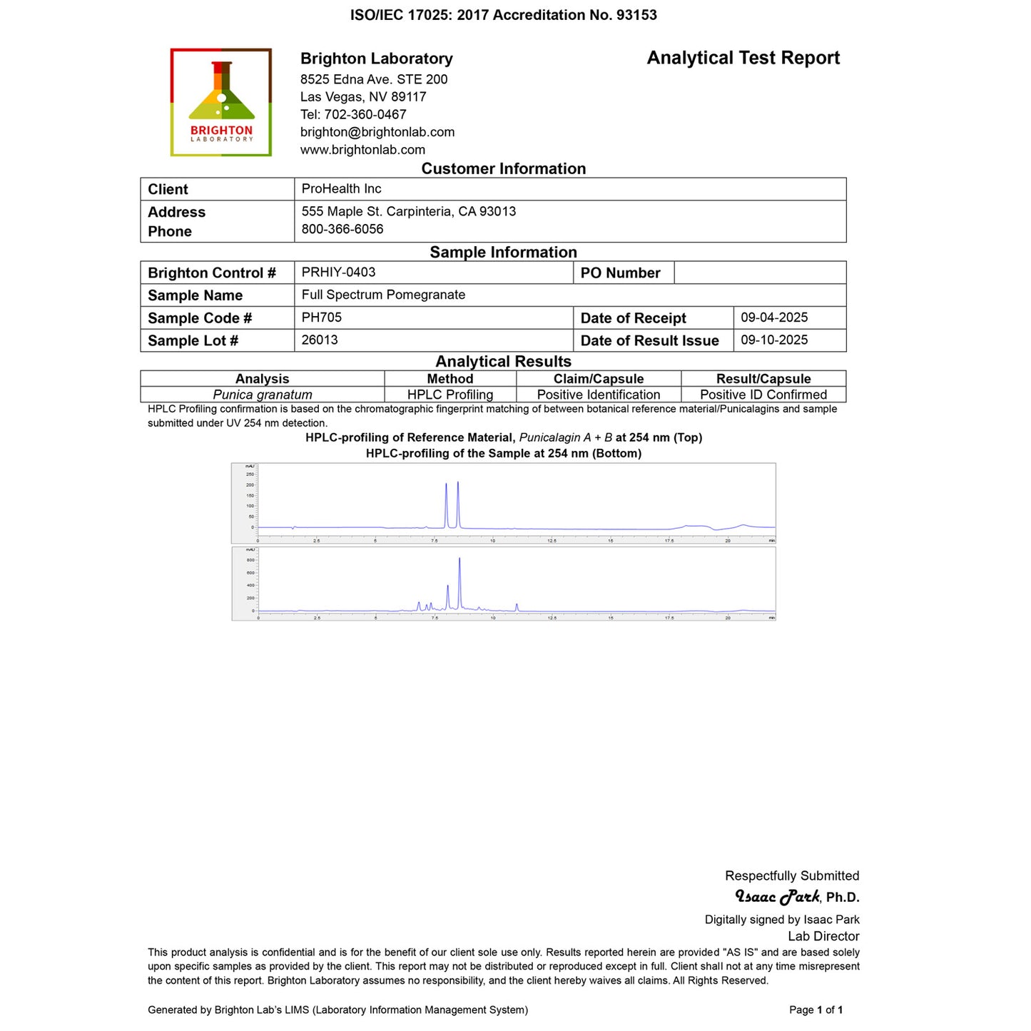 
                  
                    Full Spectrum Pomegranate Certificate of Analysis
                  
                