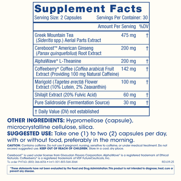 
                  
                    Fast Acting Nootropic supplement facts image
                  
                