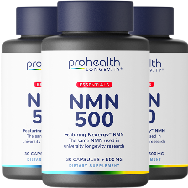 アロマグッズ NMN Essentials NMN 500 - Nexergy NMN - 500 mg, 30 capsules - 3-pack